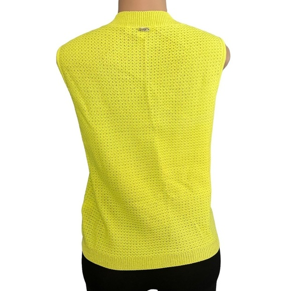 St. John Wool Blend Chartreuse Knit Top - Picture 6 of 12